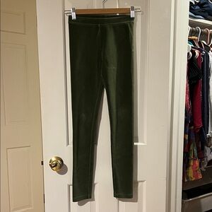 Crewcuts Green Velvet Leggings